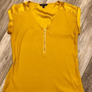 Express Mustard Yellow Zip Front Popover